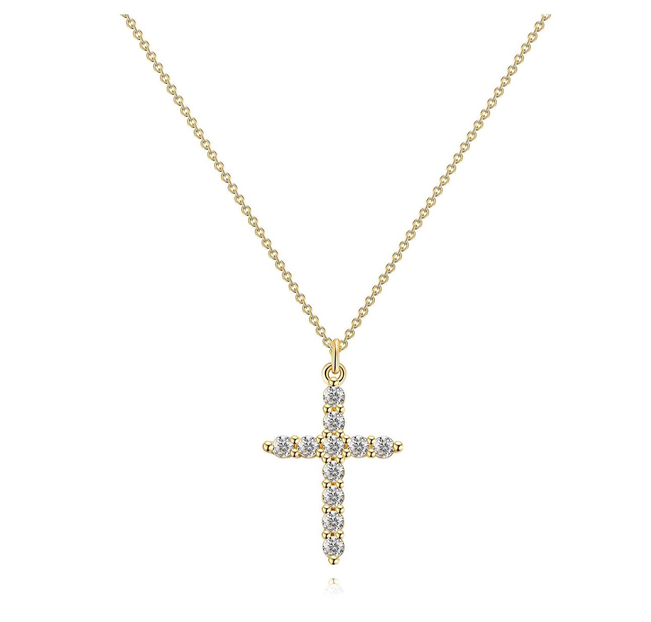 Diamond cross necklace