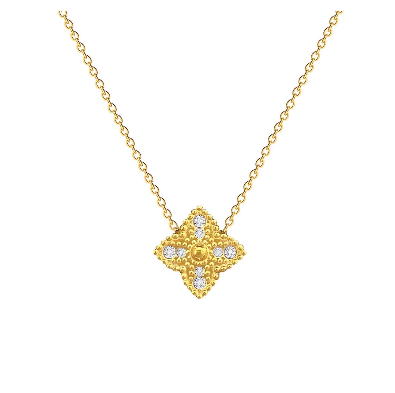 Diamond flower necklace