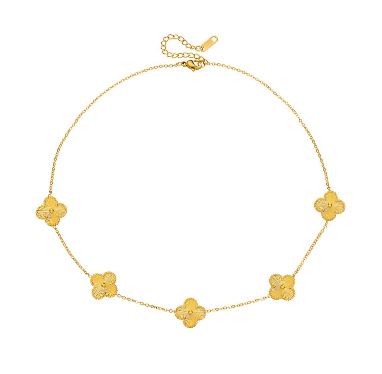 Gold clover necklace