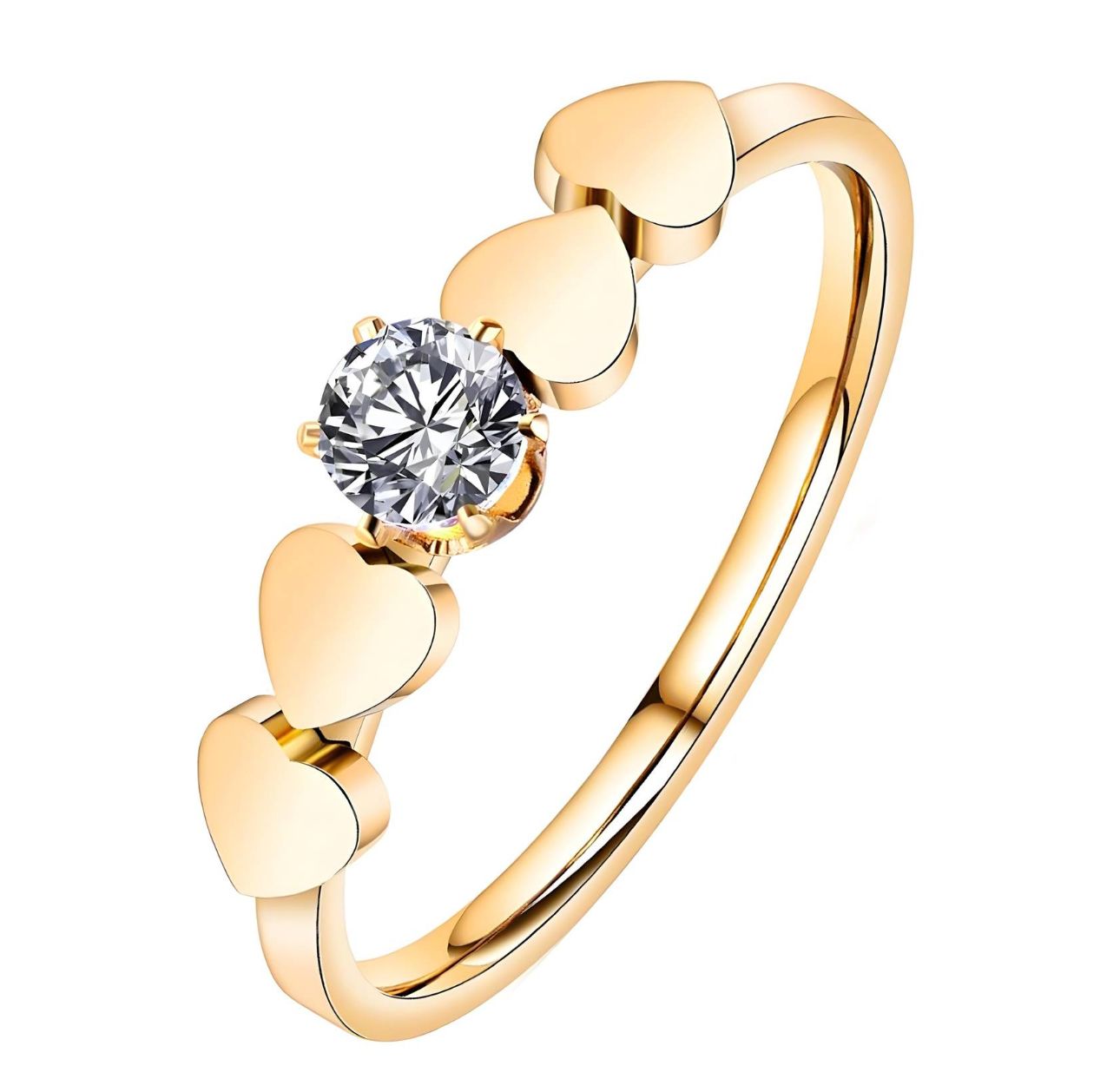 Diamond heart ring
