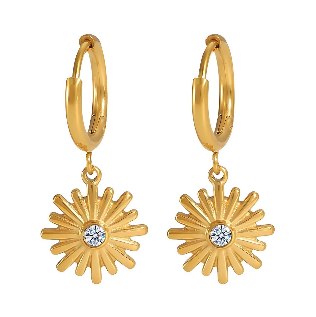 Flower drop earrings