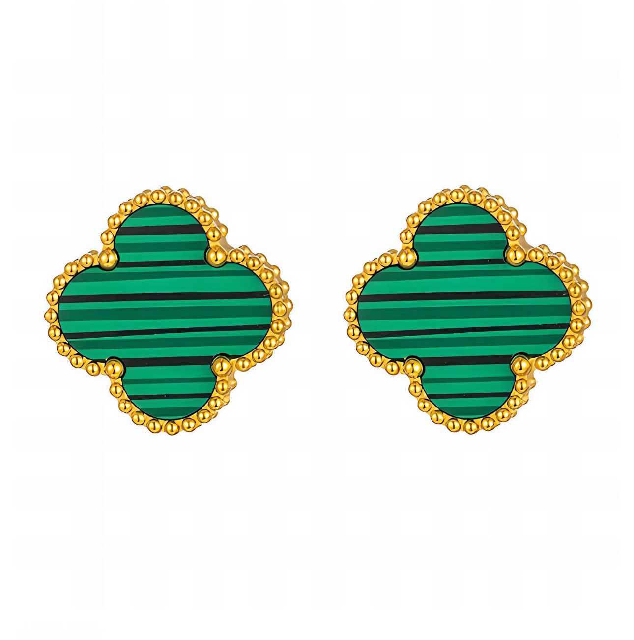 Clover green earrings