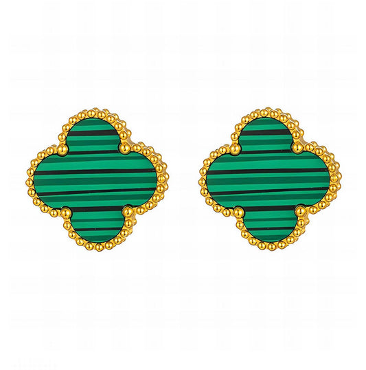 Clover green earrings