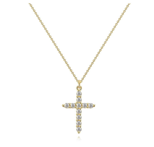 Diamond cross necklace