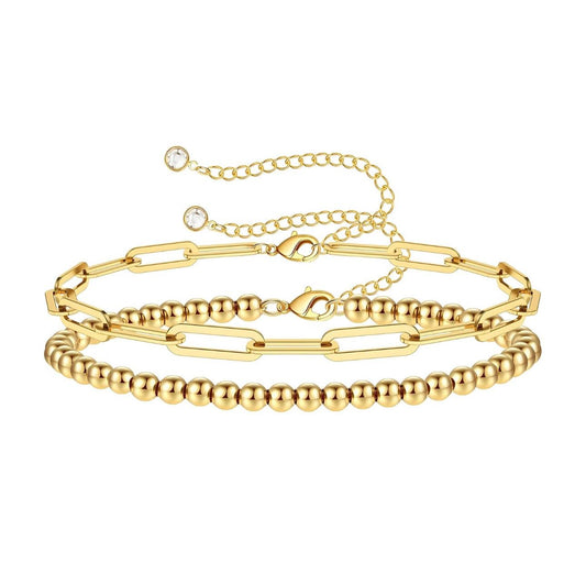 Bead paper clip bracelet