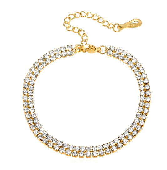 Double row tennis bracelet