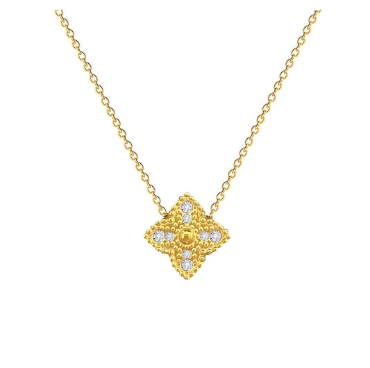 Diamond flower necklace