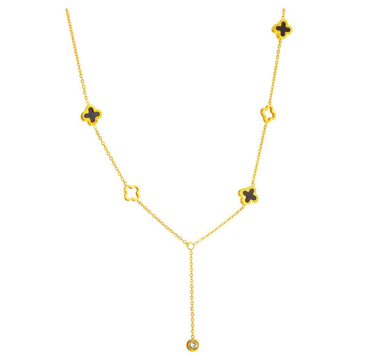 Black clover necklace