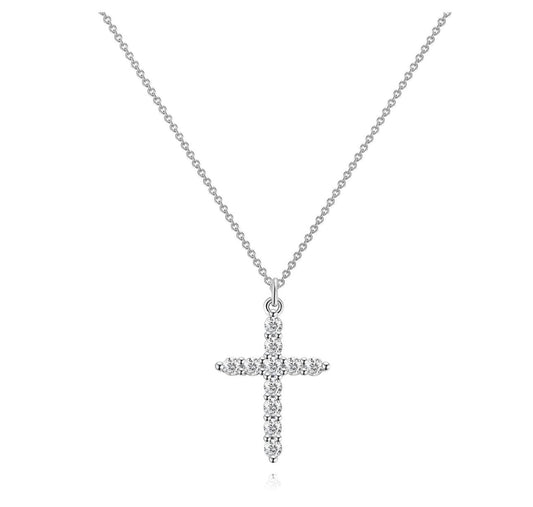 Diamond cross necklace