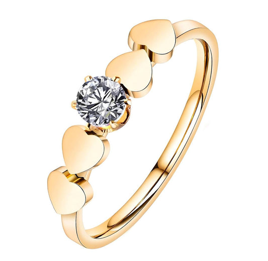 Diamond heart ring