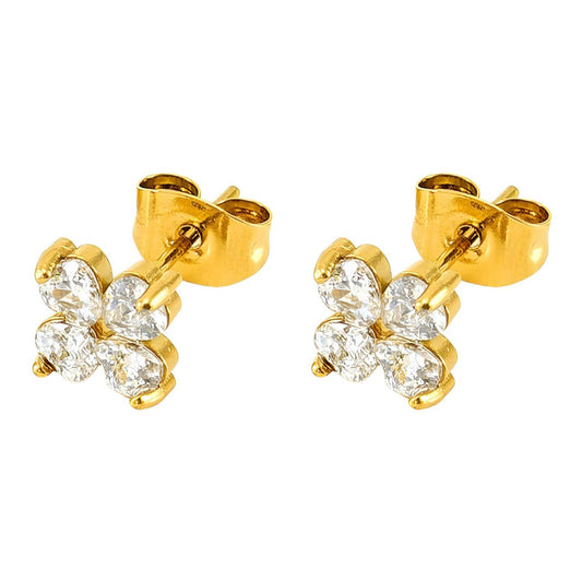 Diamond stud earrings