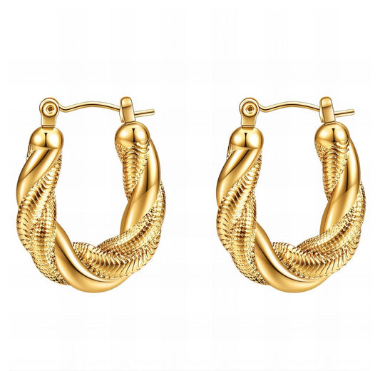 Twisted hoops earrings