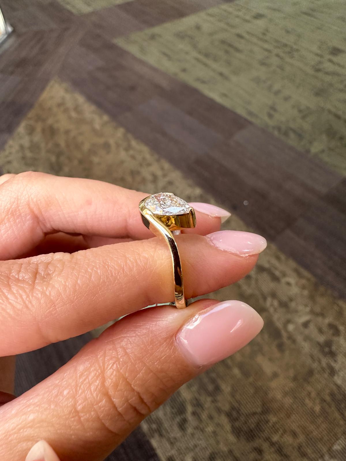 The Pear Ring Lab Grown Diamond