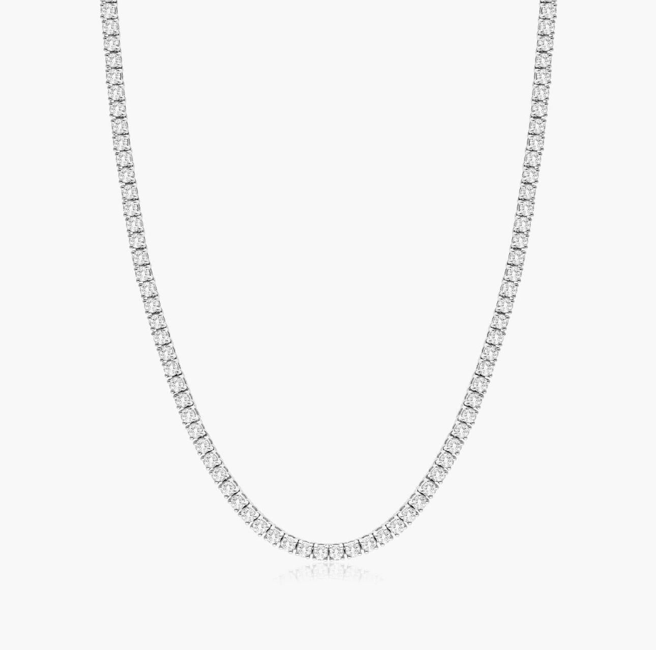 Lab-Grown Diamond Tennis Necklace – 8.30 Carats 14KT White gold