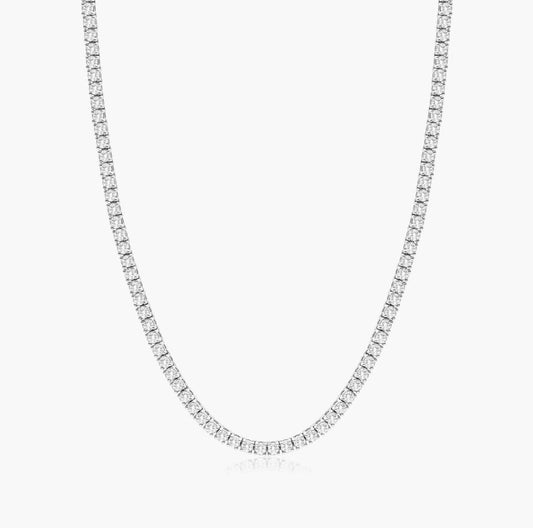 Lab-Grown Diamond Tennis Necklace – 8.30 Carats 14KT White gold