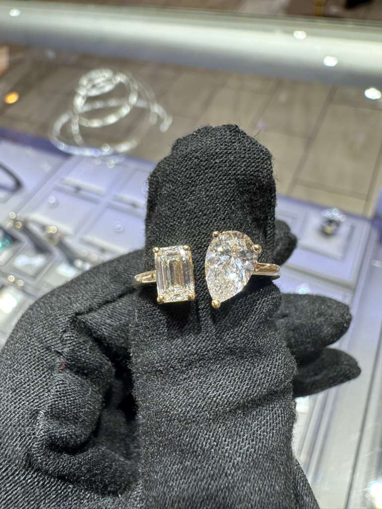 Toi et Moi Pear & Emerald Cut Lab-Grown Diamond Ring