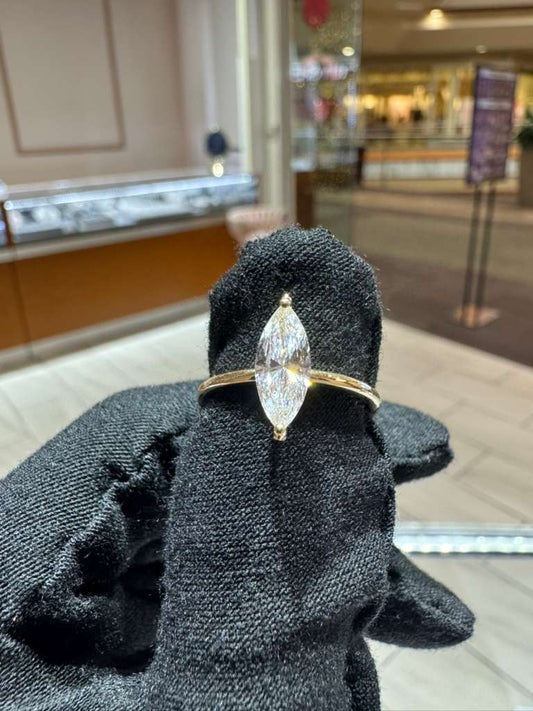 Marquise Shape Lab-Grown Diamond Ring